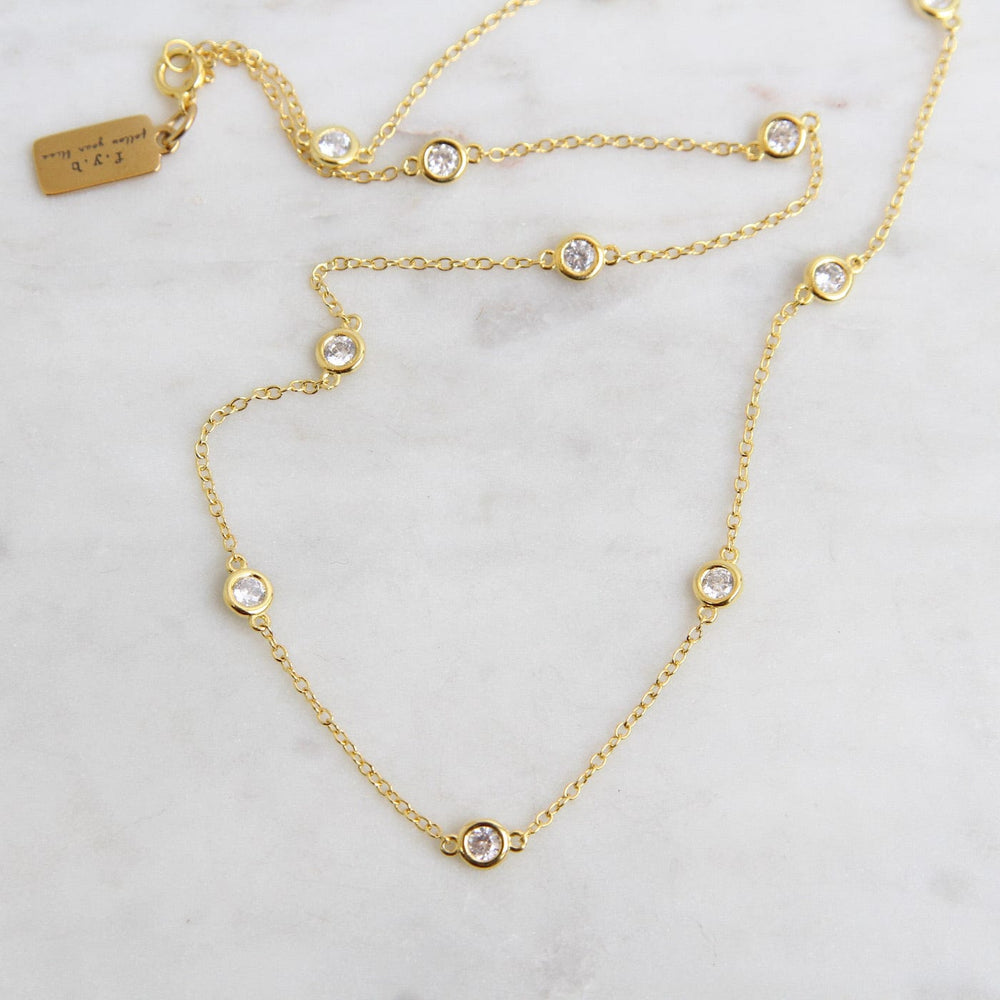 
                      
                        NKL-GPL Rian CZ Necklace - Gold
                      
                    