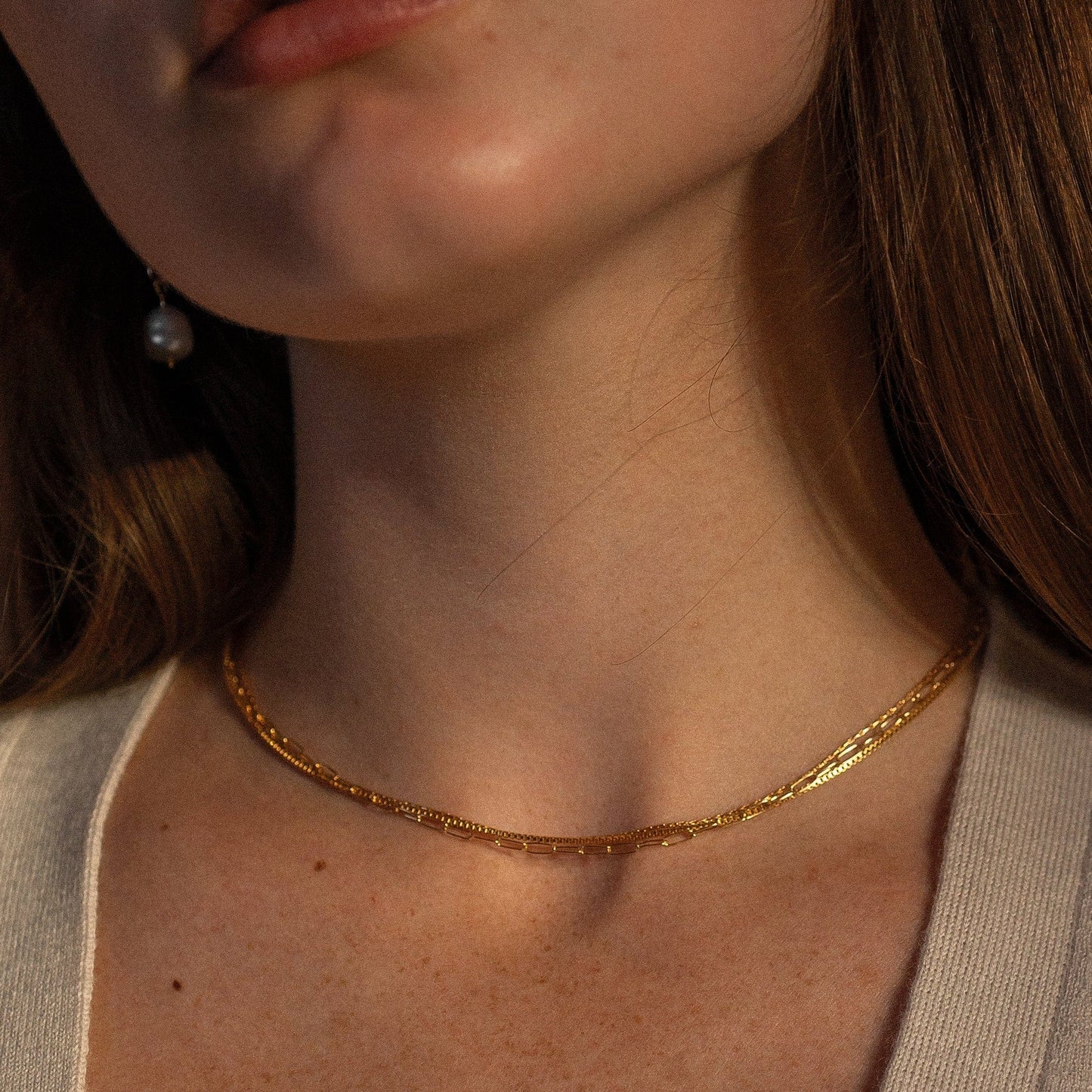 NKL-GPL Rosalie Triple Strand Necklace