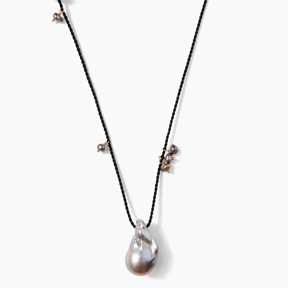 
                      
                        NKL-GPL Rosario Necklace in Grey Pearl
                      
                    