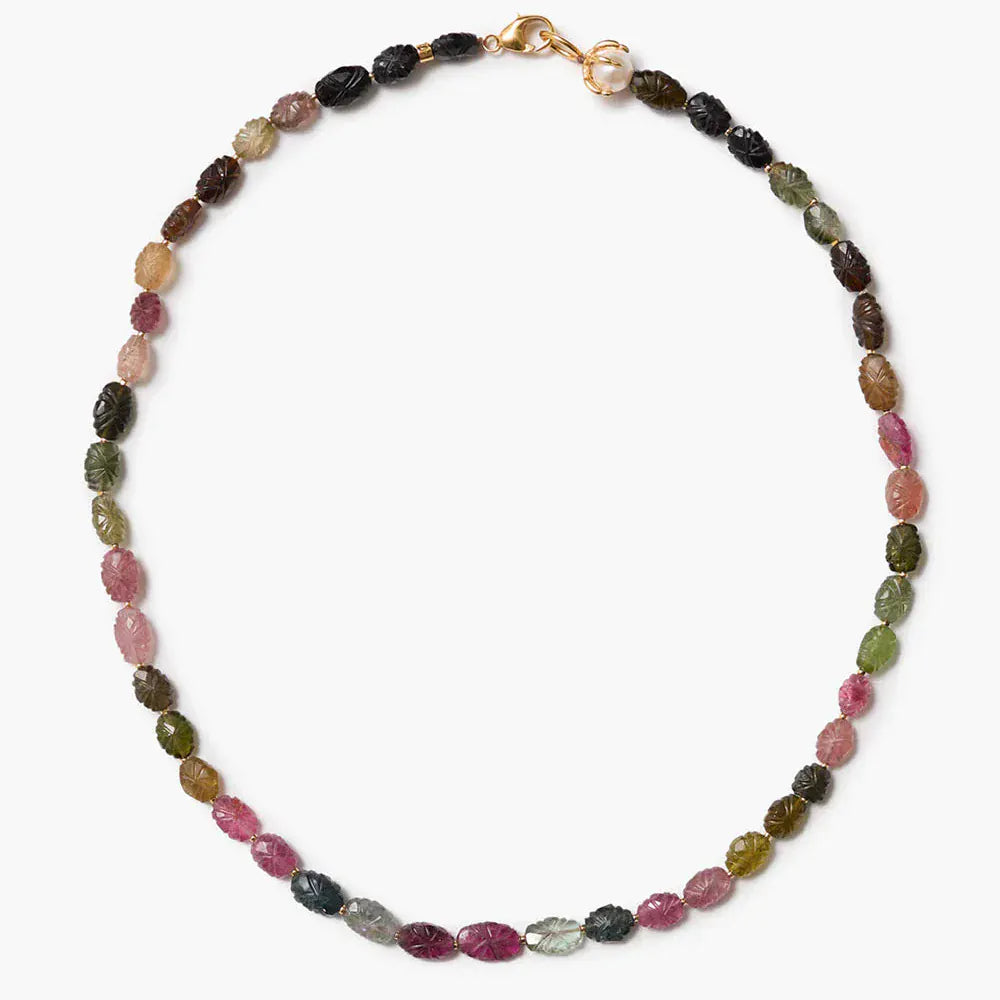 NKL-GPL Rosetta Necklace Tourmaline - Limited Quantiy