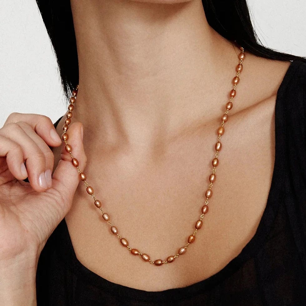 NKL-GPL Santa Fe Necklace Copper Pearl