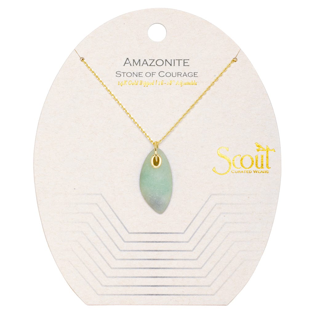 NKL-GPL Scout Organic Stone Necklace Amazonite/Gold
