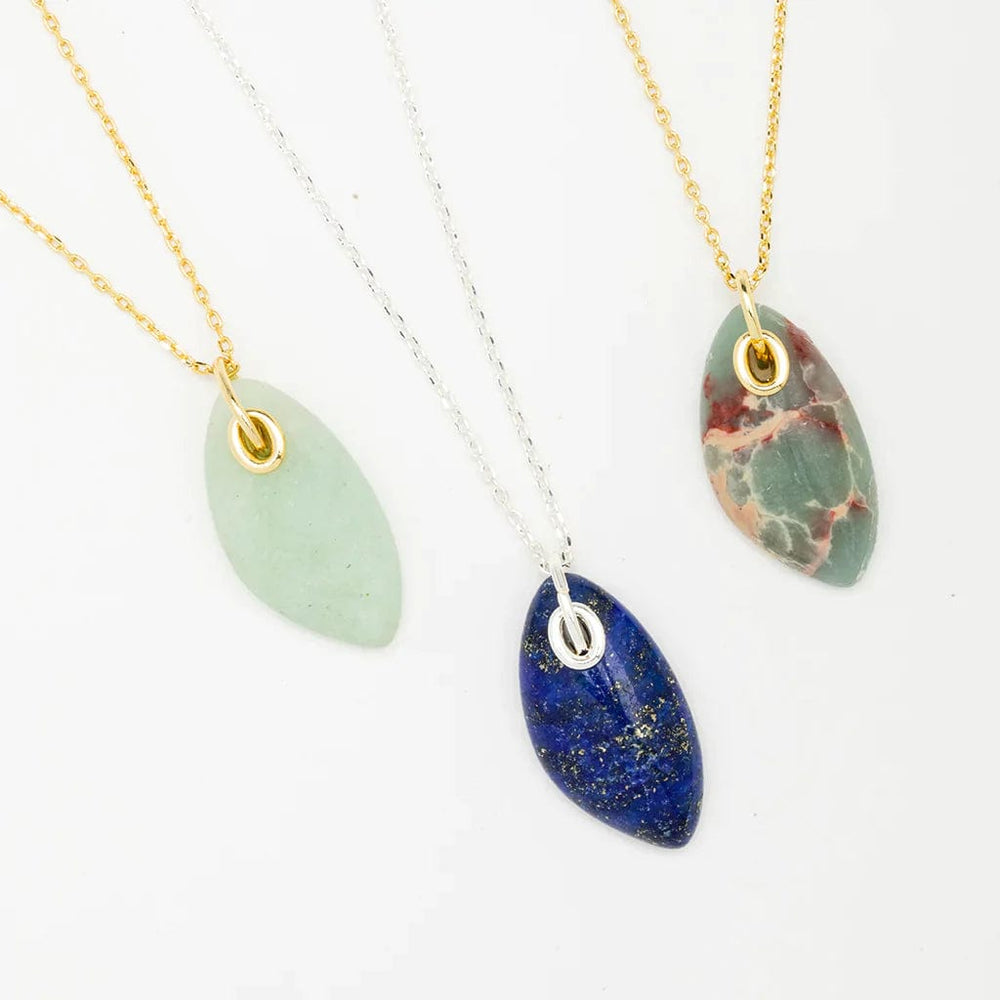 NKL-GPL Scout Organic Stone Necklace Aqua Terra/Gold