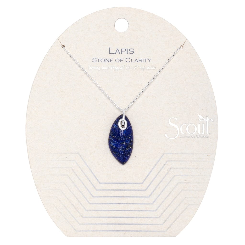 NKL-GPL Scout Organic Stone Necklace Lapis/Silver