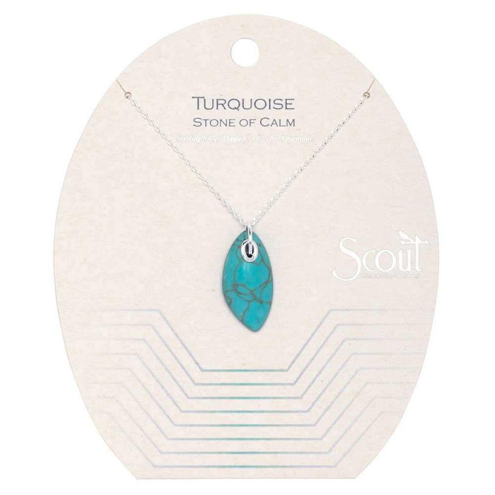 NKL-GPL Scout Organic Stone Necklace Turquoise/Silver