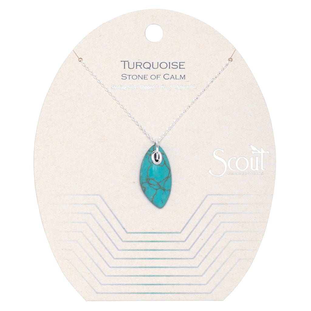 NKL-GPL Scout Organic Stone Necklace Turquoise/Silver