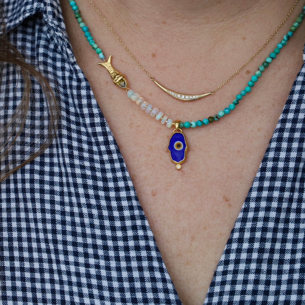 NKL-GPL Sedna Evil Eye Necklace Turquoise Mix