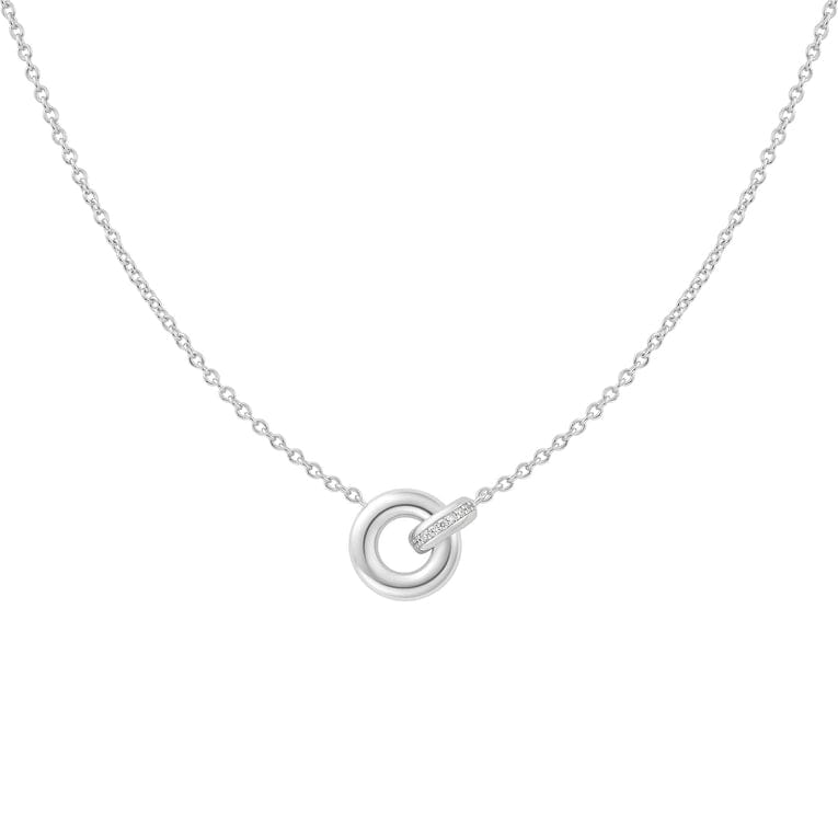 NKL-GPL Silver Linked Necklace