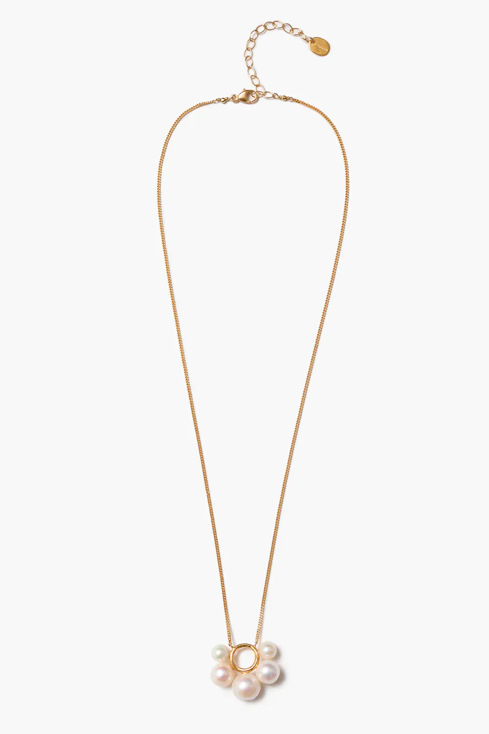 NKL-GPL Soleil Pendant Necklace White Pearl