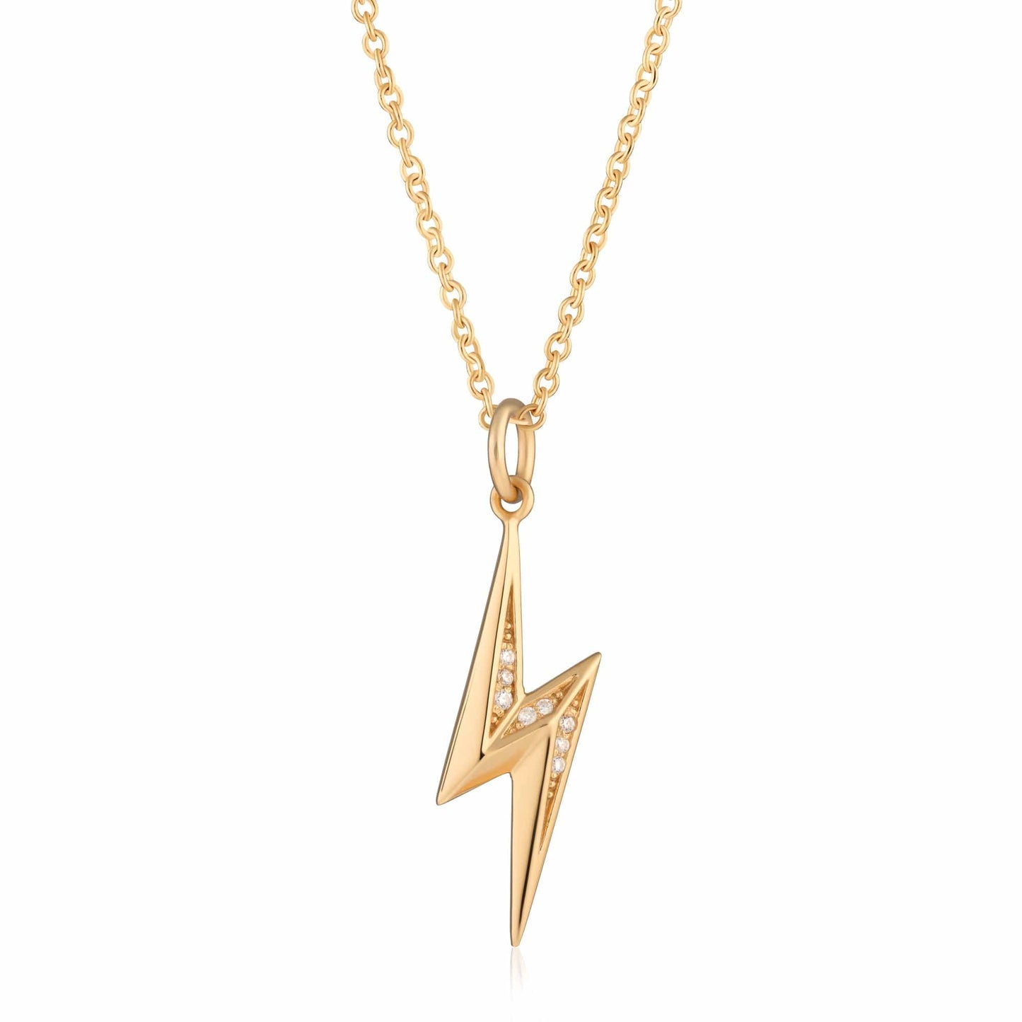 NKL-GPL Sparkling Lightning Bolt Necklace