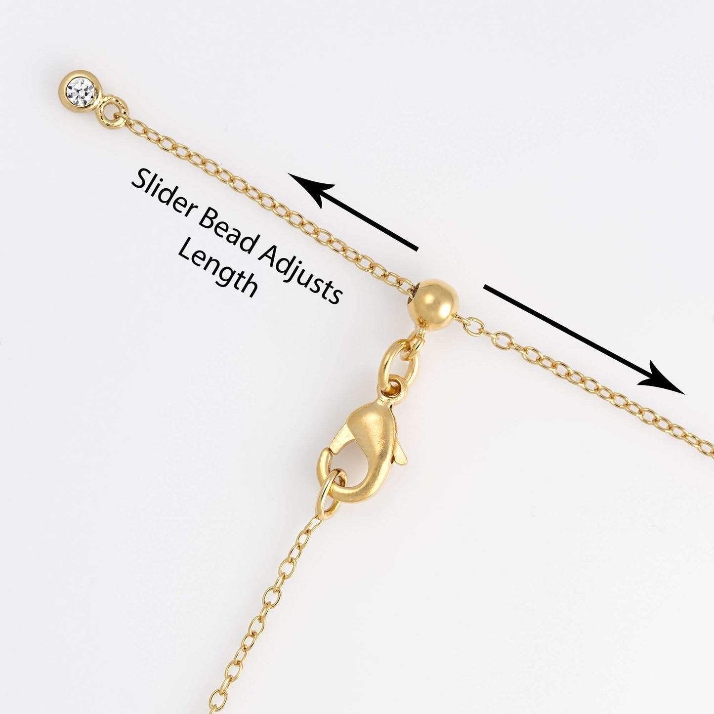 NKL-GPL Starburst Necklace with Slider Clasp