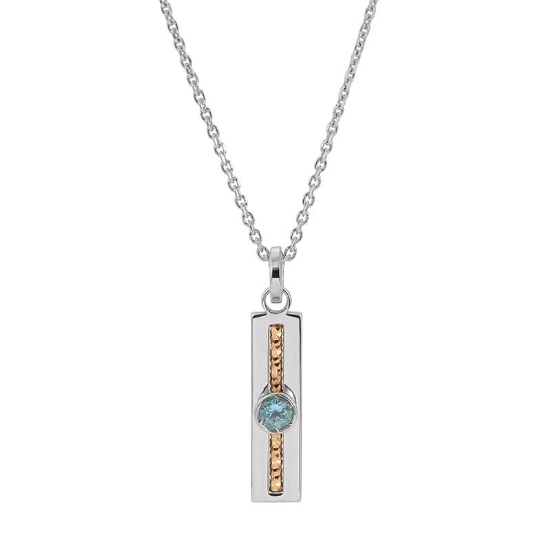 NKL-GPL Sterling Silver & Gold Plated Blue Topaz Soprano N