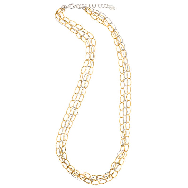 NKL-GPL Sterling Silver & Gold Plated Cara Necklace