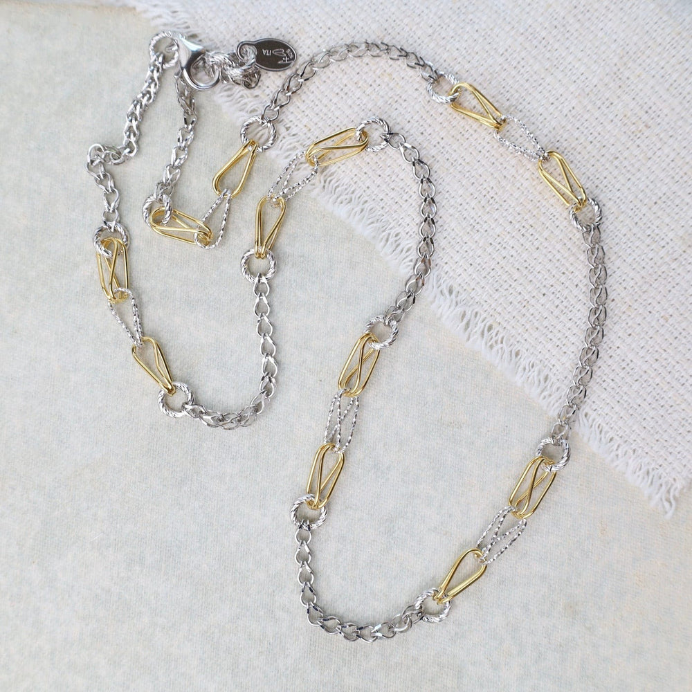 
                  
                    NKL-GPL Sterling Silver & Yellow Gold Plated Bobbie Necklace
                  
                