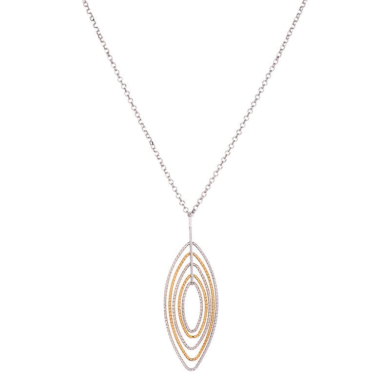 NKL-GPL Sterling Silver & Yellow Gold Plated Isla Necklace