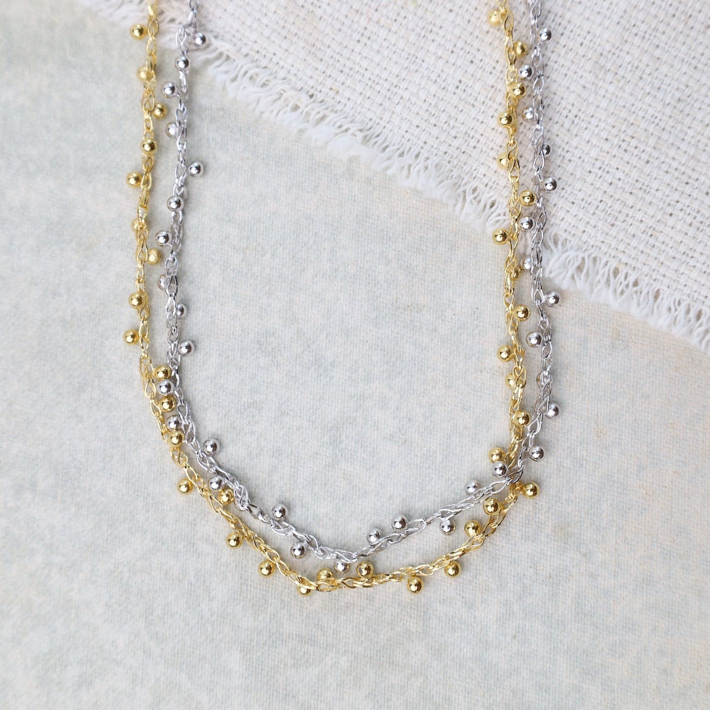 NKL-GPL Sterling Silver & Yellow Gold Plated Lokelani Necklace