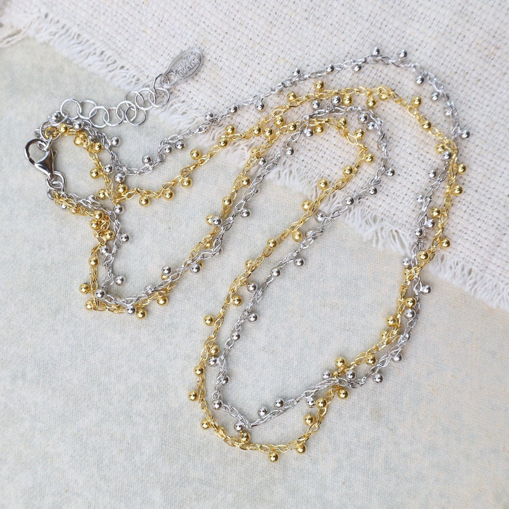 
                  
                    NKL-GPL Sterling Silver & Yellow Gold Plated Lokelani Necklace
                  
                