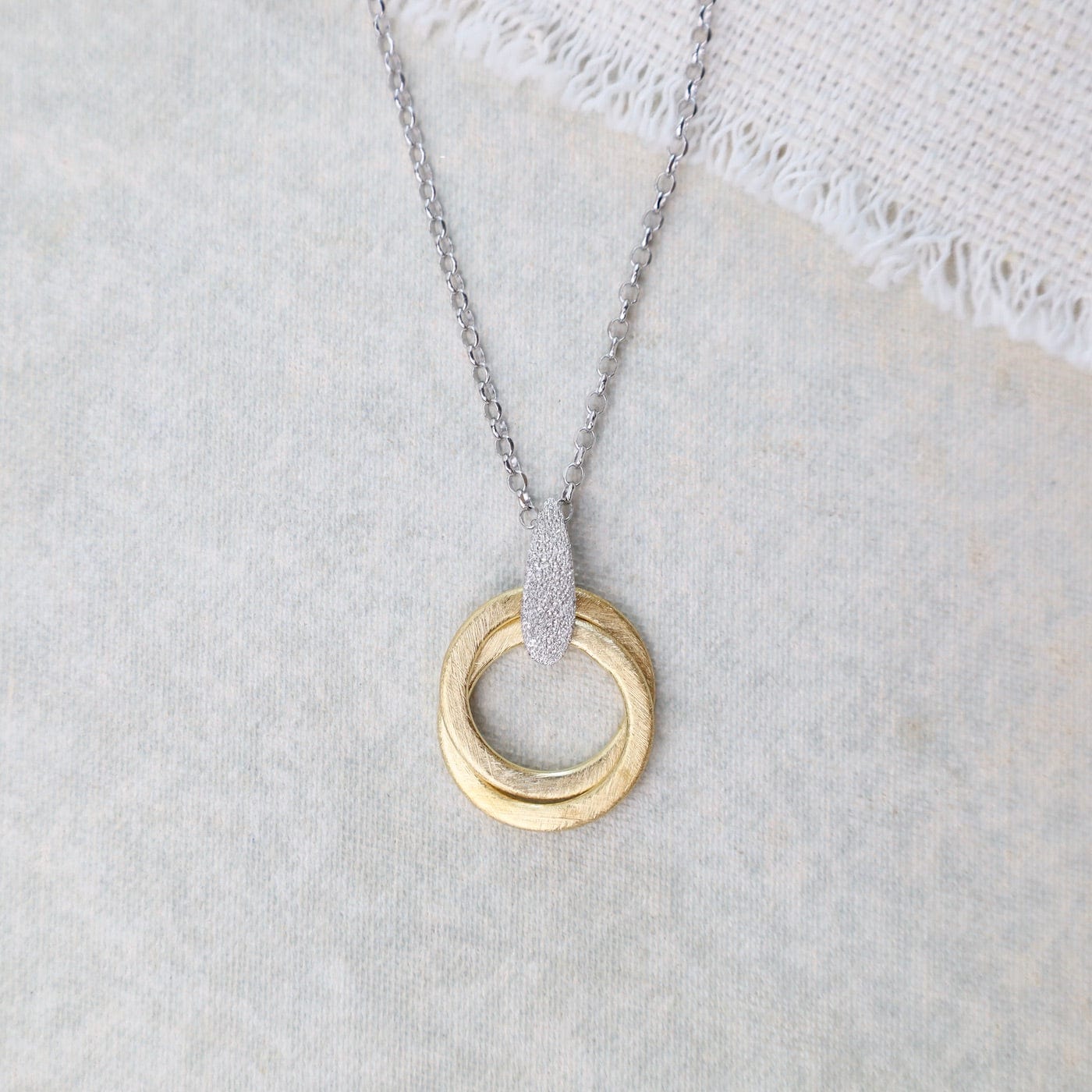 NKL-GPL Sterling Silver & Yellow Gold Plated Rory Necklace
