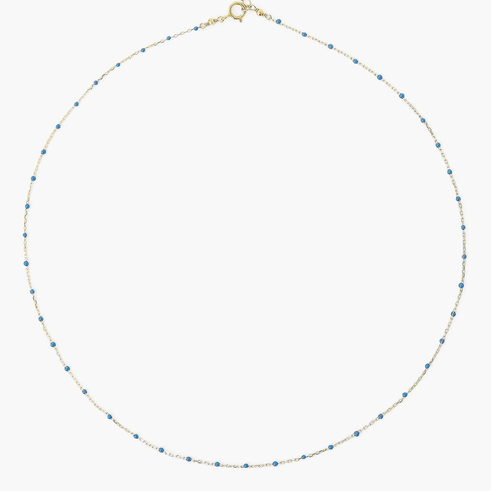 
                  
                    NKL-GPL Stone Blue Enamel Bead Necklace
                  
                