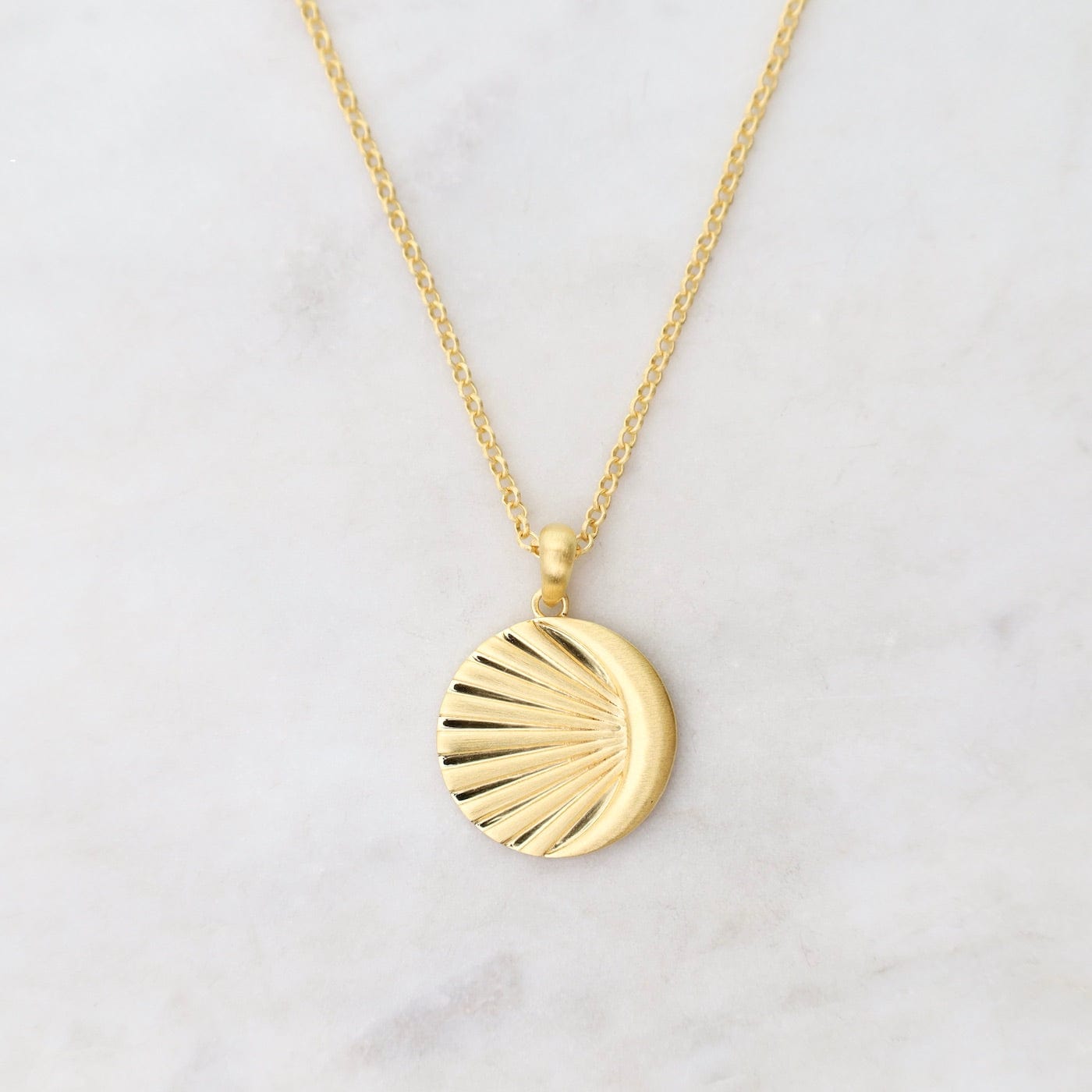 NKL-GPL Sun Ray Pendant Necklace