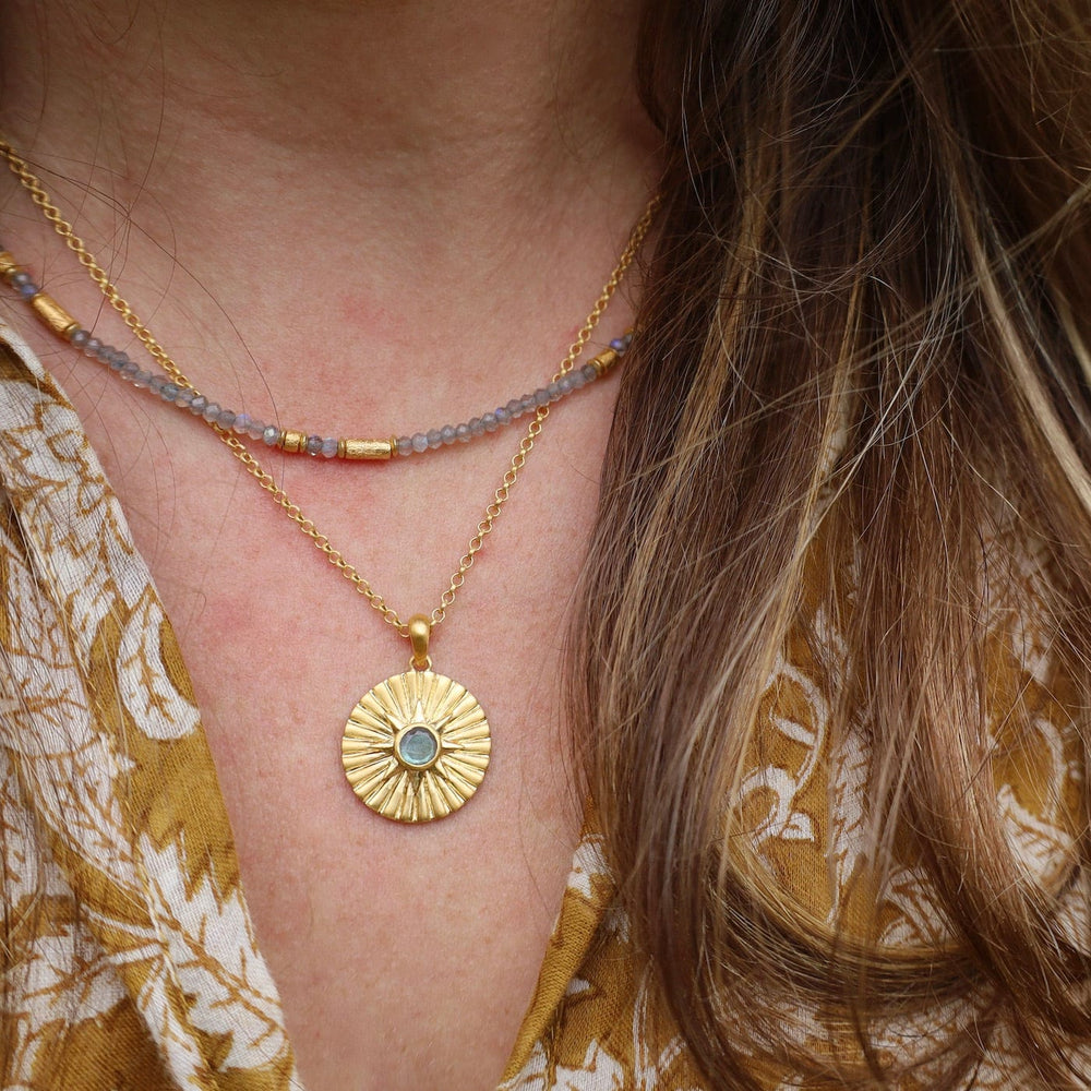 
                  
                    NKL-GPL Sun & Star Labradorite Pendant Necklace
                  
                