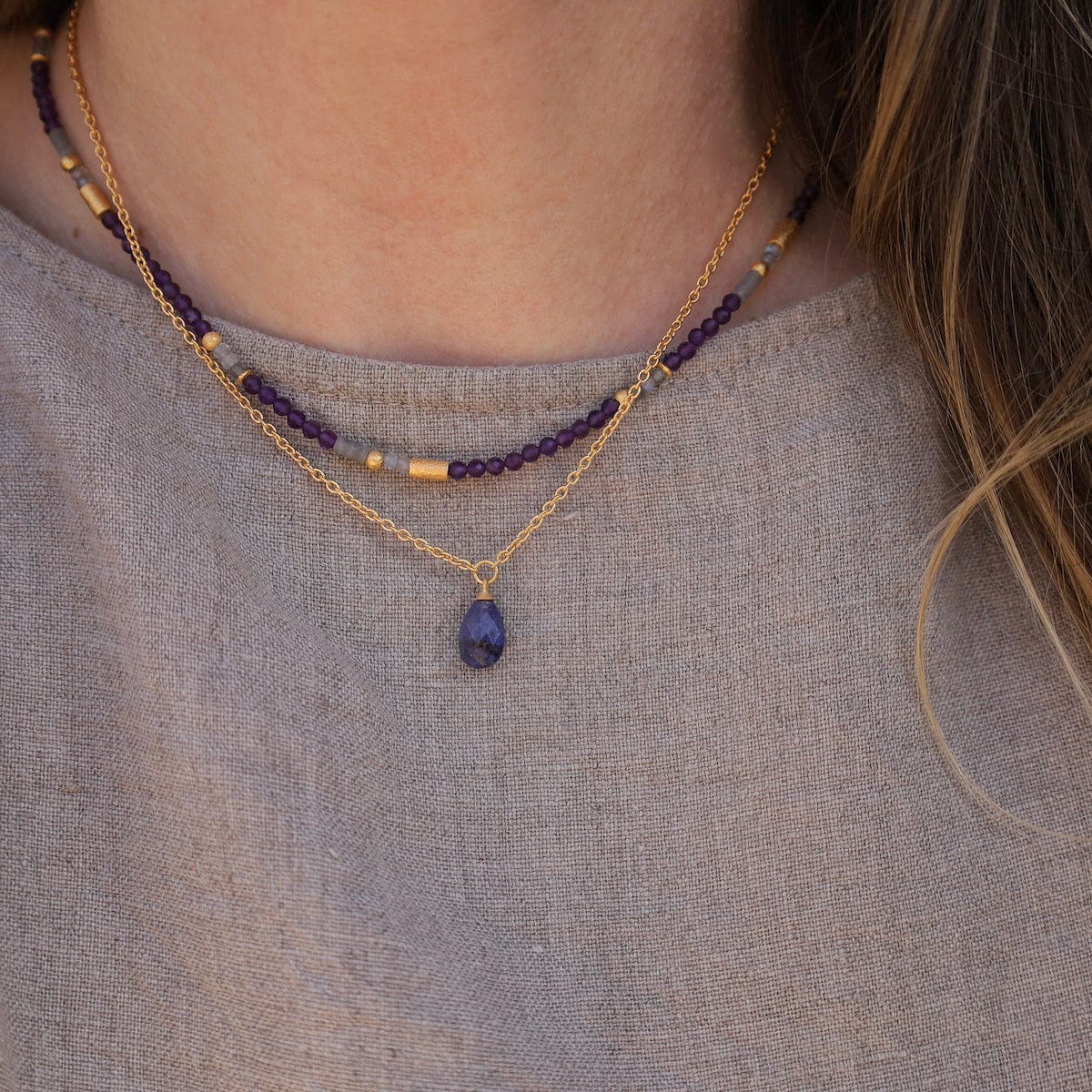 NKL-GPL Tanzanite 17" Pendant