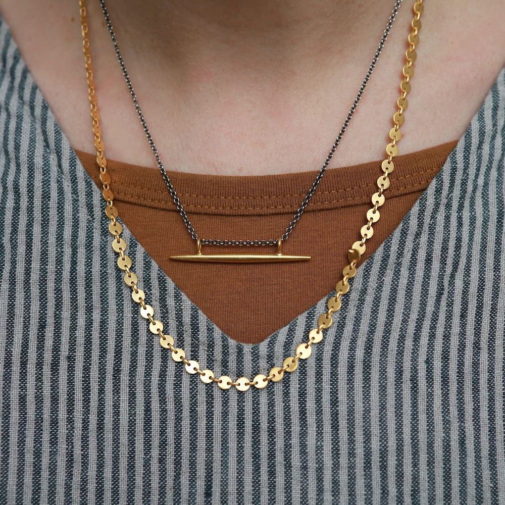 
                      
                        NKL-GPL Tapered Bar Amulet Necklace
                      
                    