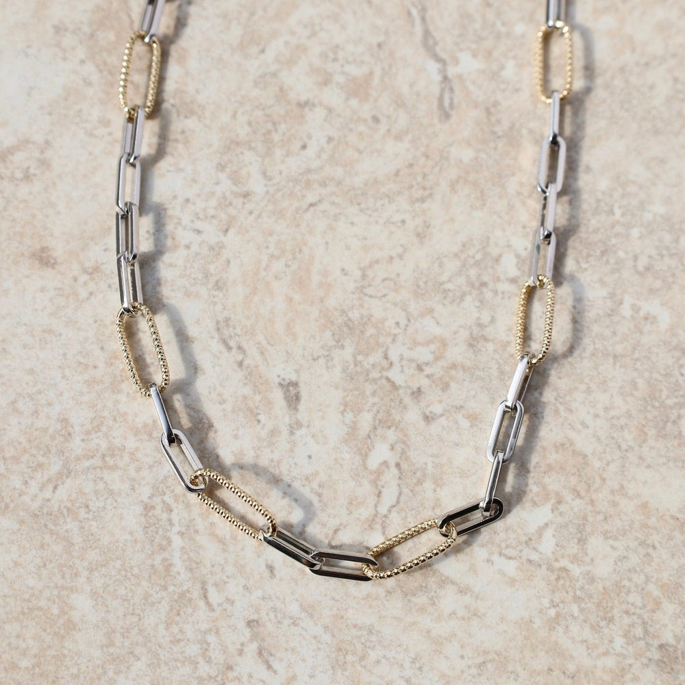 
                      
                        NKL-GPL Textured Paperclip Necklace
                      
                    