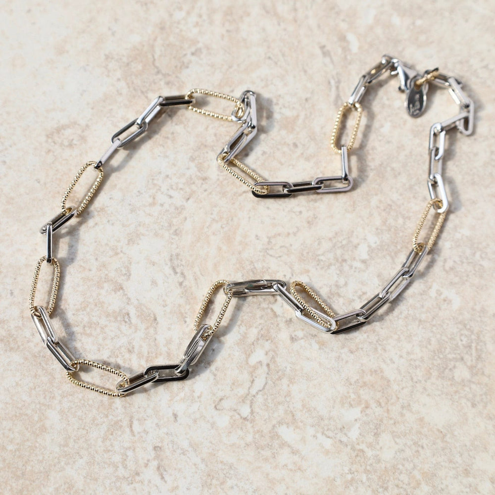 
                      
                        NKL-GPL Textured Paperclip Necklace
                      
                    