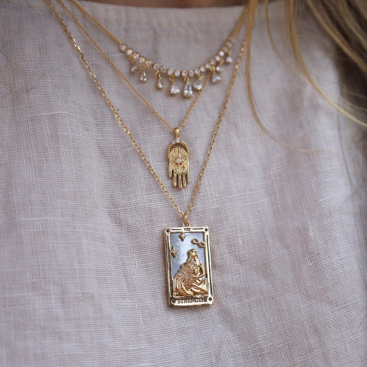NKL-GPL The Sregnth Tarot Card Necklace