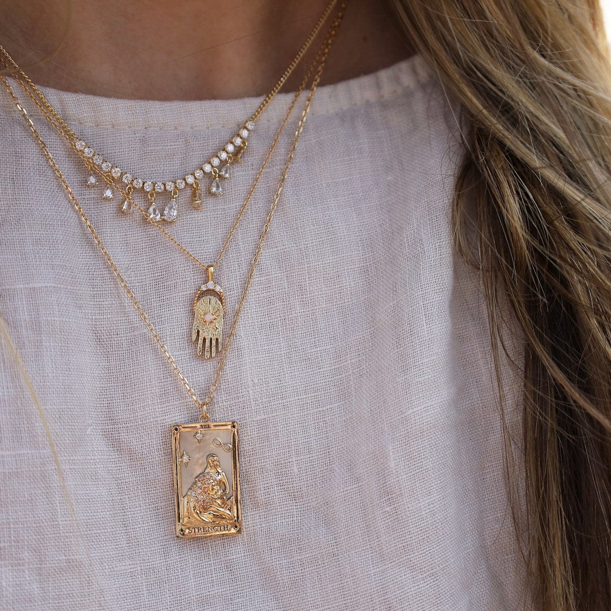 NKL-GPL The Sregnth Tarot Card Necklace