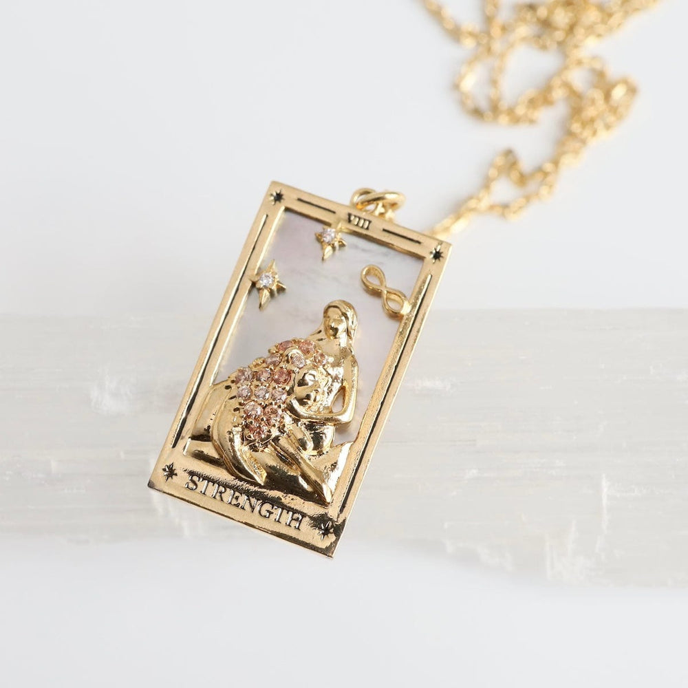 
                      
                        NKL-GPL The Strength Tarot Card Necklace
                      
                    