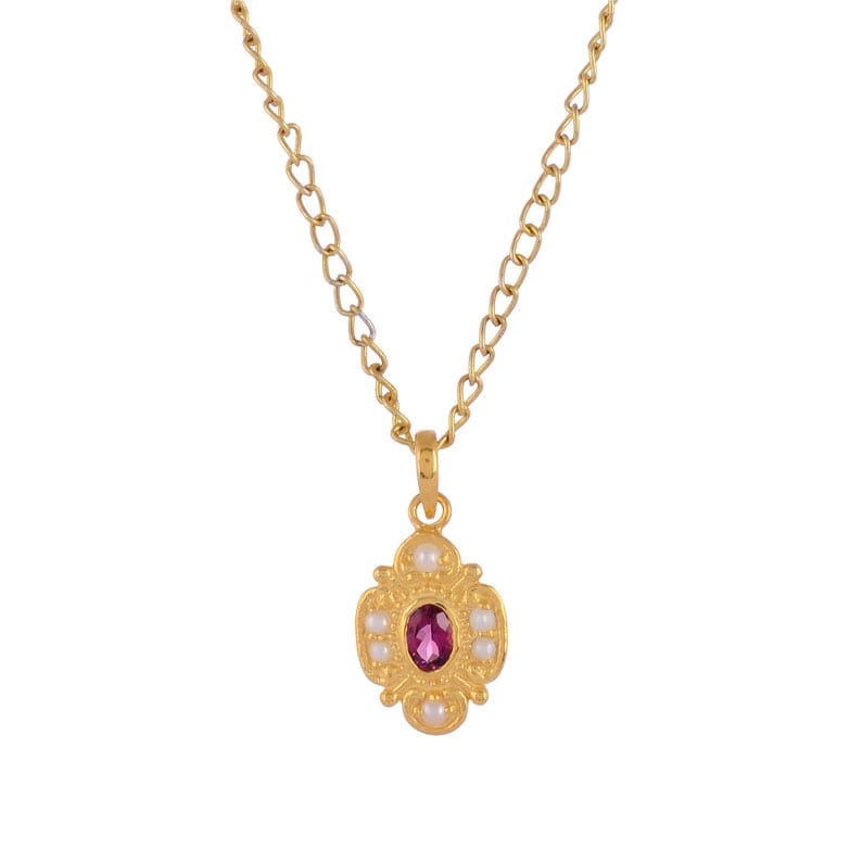 
                  
                    NKL-GPL Tourmaline & Pearl Pendant Necklace
                  
                