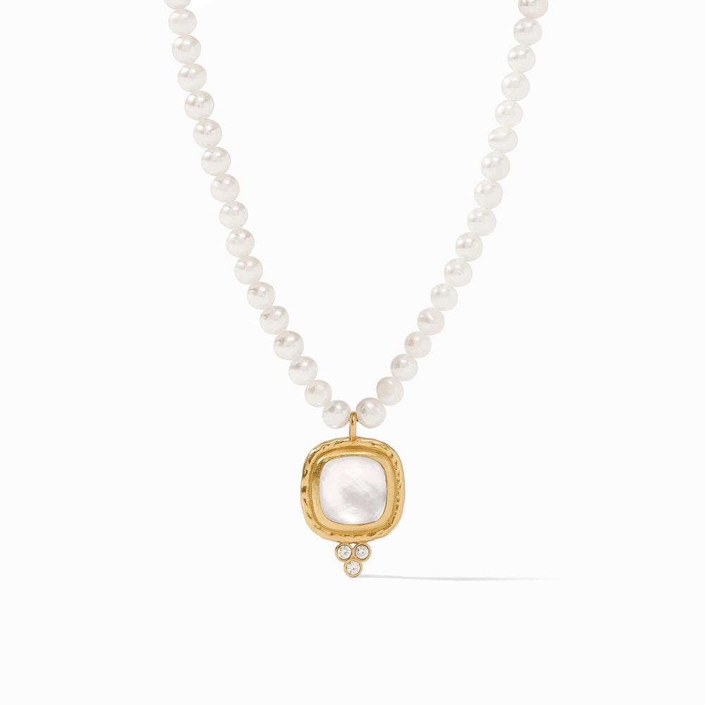 NKL-GPL Tudor Delicate Necklace in Iridescent Clear Crystal