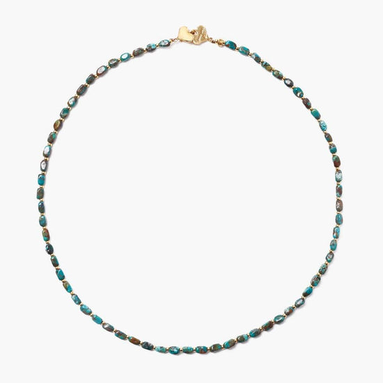 Load image into Gallery viewer, NKL-GPL Turquoise Beaded Merida Necklace
