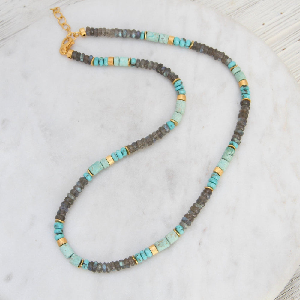 
                  
                    NKL-GPL Turquoise Chrysocolla Labradorite Necklace
                  
                