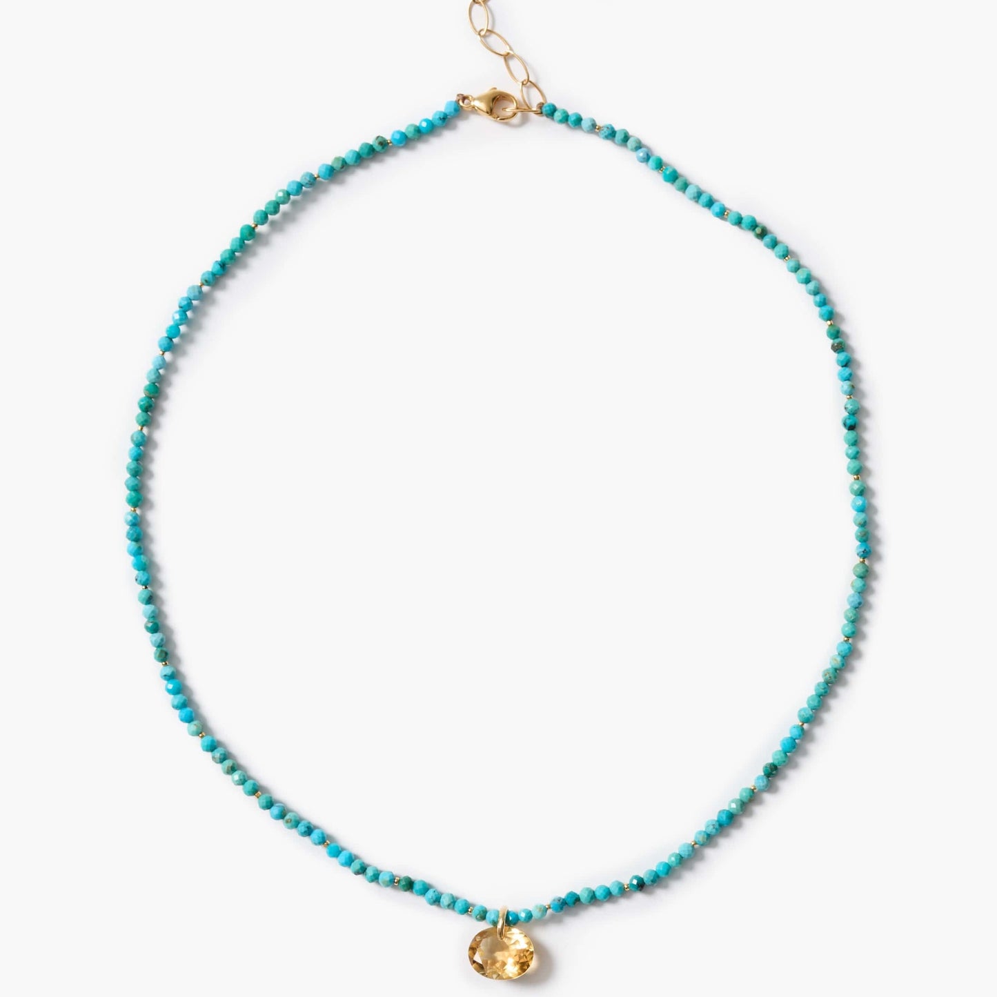 NKL-GPL Turquoise & Citrine Necklace