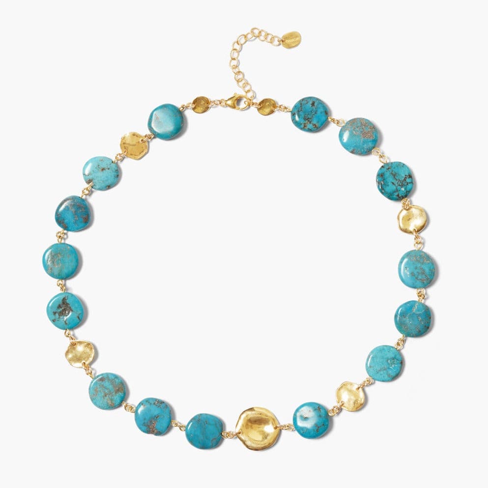 NKL-GPL Turquoise Coin Necklace
