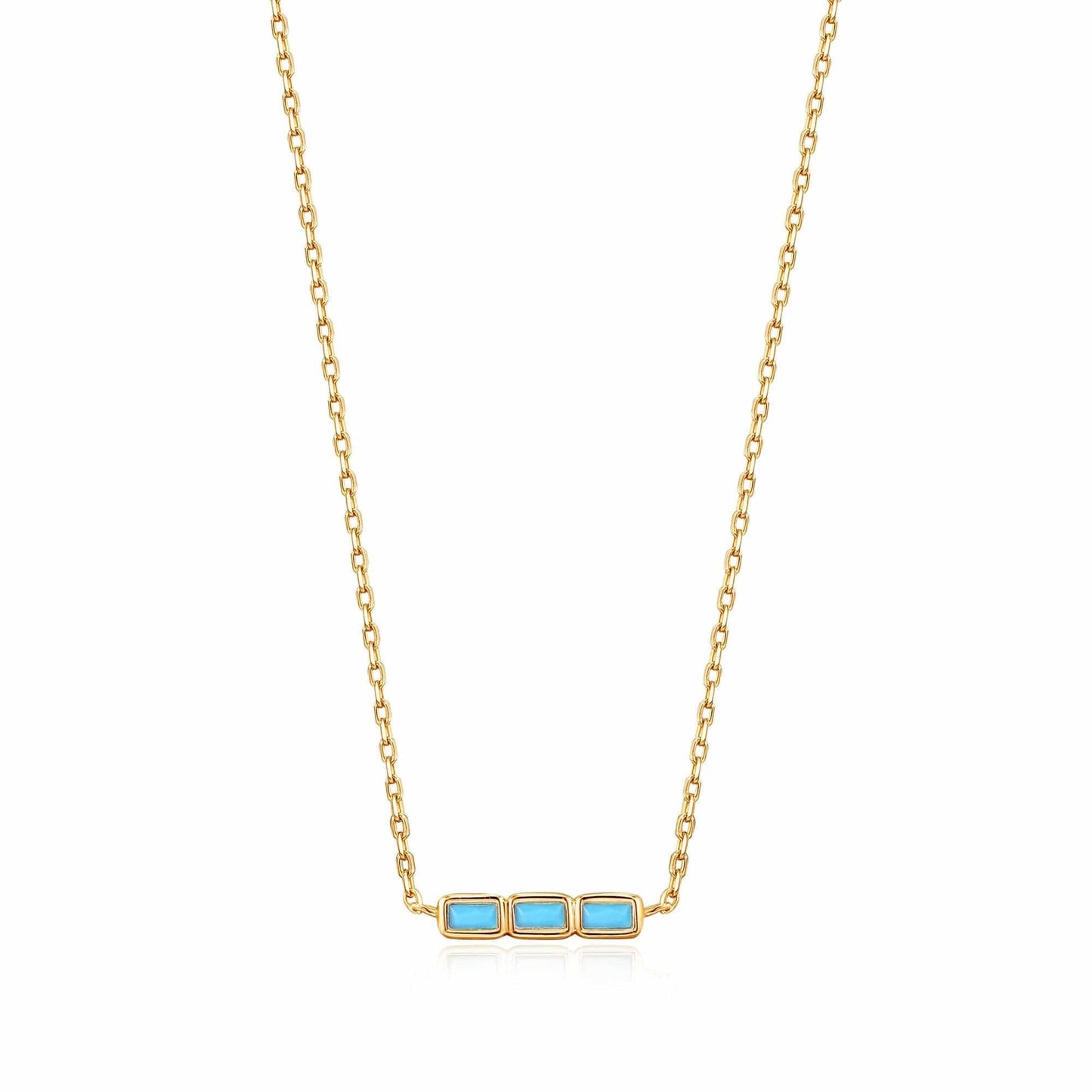 NKL-GPL Turquoise Gold Bar Necklace