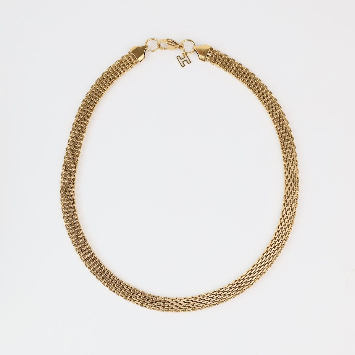 NKL-GPL Twiggy// The Flat Necklace - 18k gold plated stain
