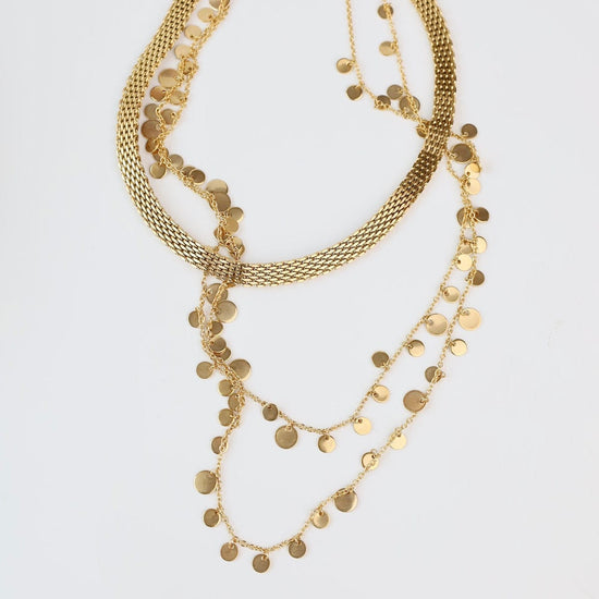 NKL-GPL Twiggy// The Flat Necklace - 18k gold plated stain
