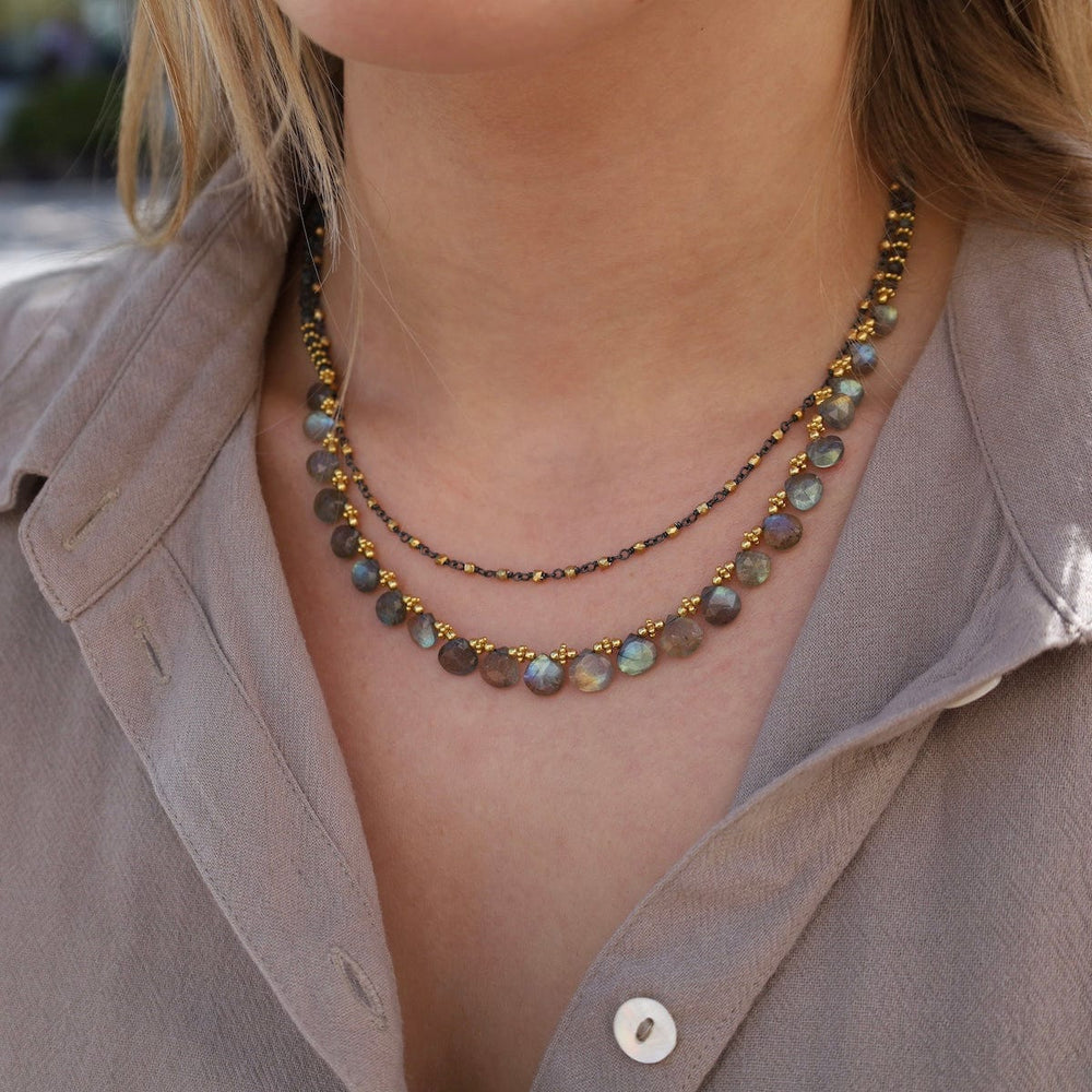 
                  
                    NKL-GPL Two Tone Bead Necklace
                  
                