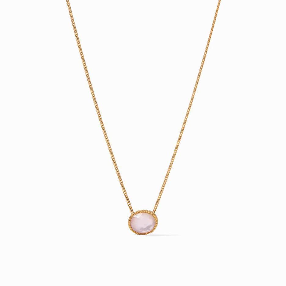 NKL-GPL VERONA SOLITAIRE NECKLACE GOLD IRIDESCENT ROSE