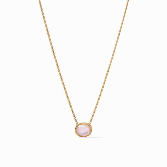 NKL-GPL VERONA SOLITAIRE NECKLACE GOLD IRIDESCENT ROSE
