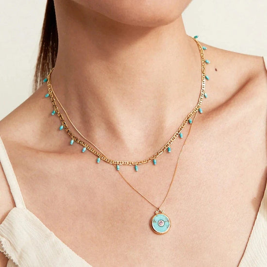 NKL-GPL Victoria Necklace Turquoise