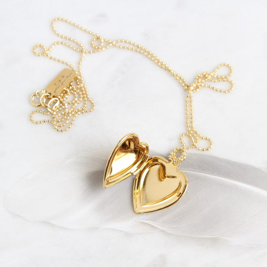 Vintage Heart Locket – Layered in 18kt Gold → Hotbox Vintage