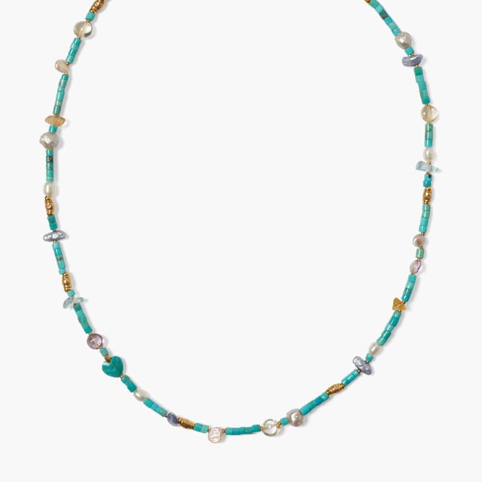 NKL-GPL Voyager Toggle Necklace Turquoise Mix