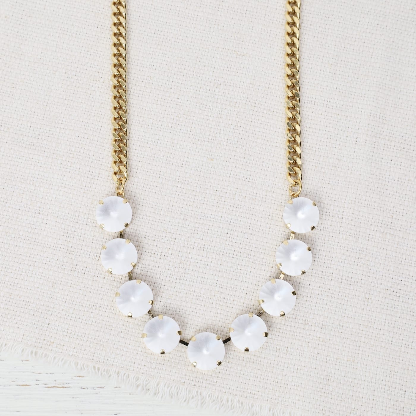 NKL-GPL White Matte Mini Sofia Necklace