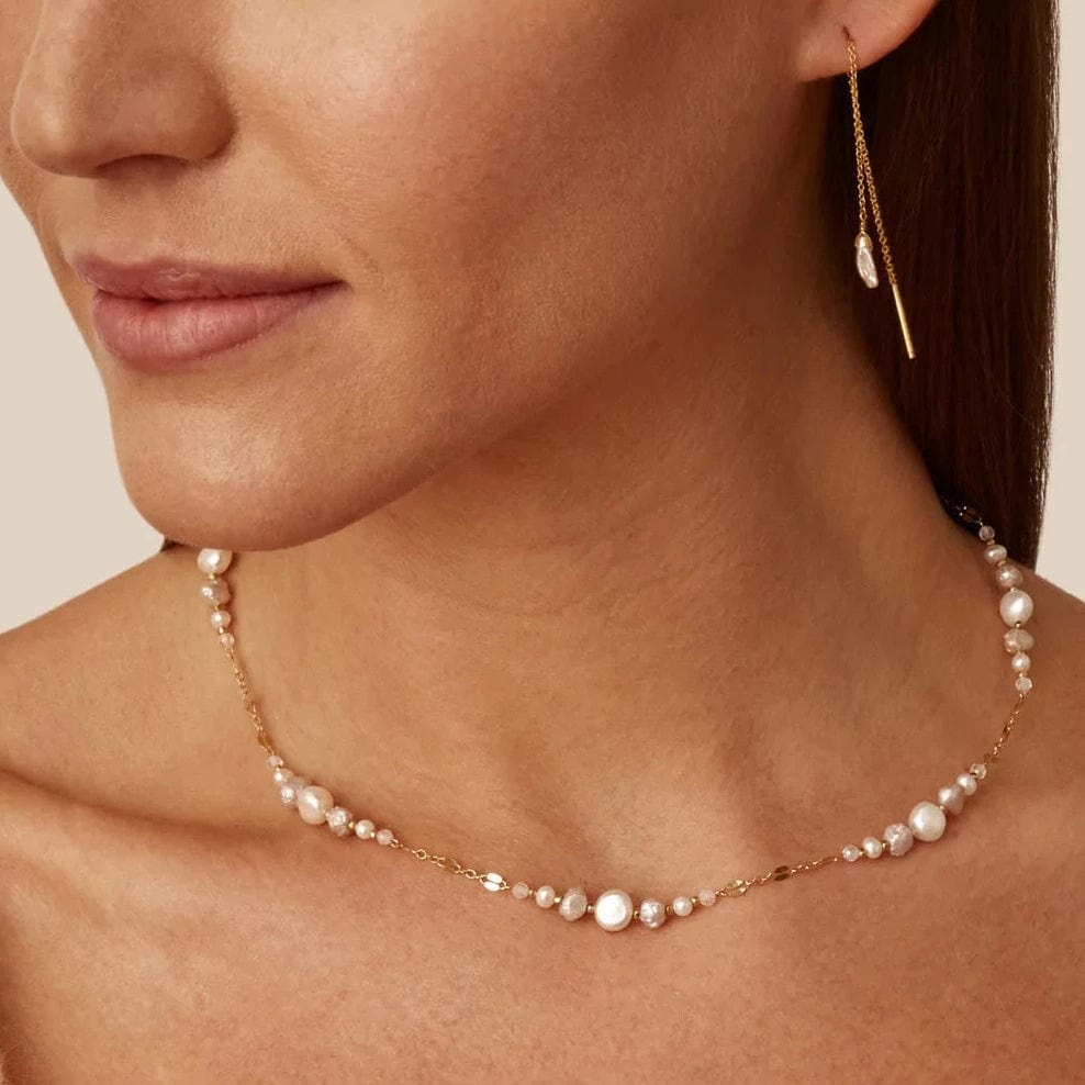 NKL-GPL White Pearl Penina Necklace