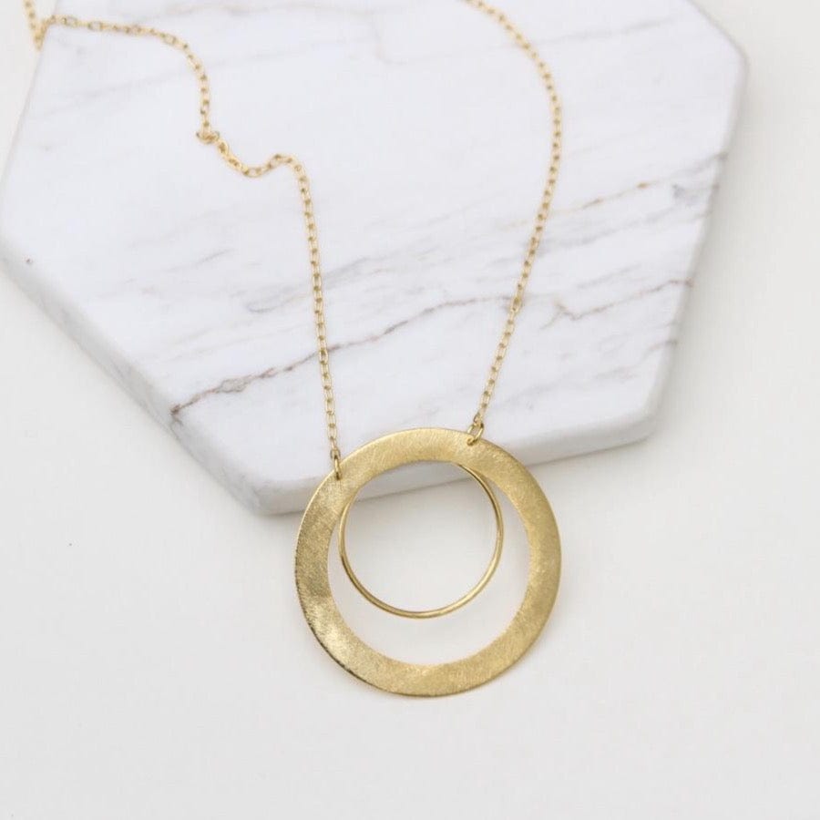 
                      
                        NKL-GPL Wide Flat Double Circle Necklace
                      
                    